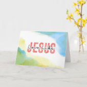 愛Likeイエス・キリスト教引用文聖句 カード (黄色い花)