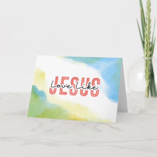 愛Likeイエス・キリスト教引用文聖句 カード (正面)