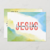 愛Likeイエス・キリスト教引用文聖句 ポストカード (正面/裏面)