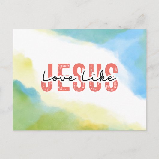愛Likeイエス・キリスト教引用文聖句 ポストカード (正面)