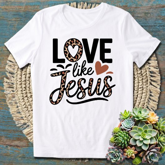 愛Like Jesus - Christian 感動的 Faith Tシャツ