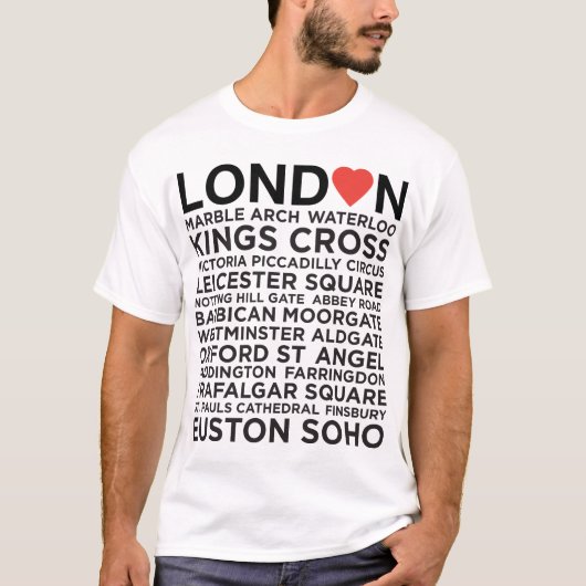 愛Lond♥n -場所のTシャツ Tシャツ (正面)