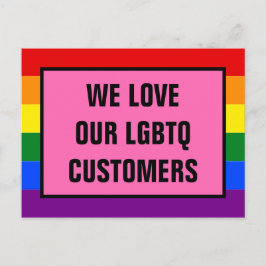 愛Love Our LGBTQゲイ顧客レインボープライド旗 ポストカード