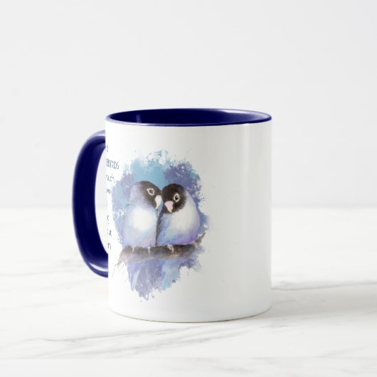 愛LOVEBIRDSそんなに多くの私のおもしろい引用文マグ マグカップ (正面左)