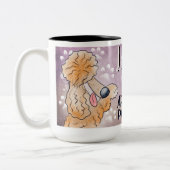 愛My Apricot Poodle Cartoon 15oz ツートーンマグカップ (左)