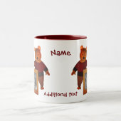 愛My Babciかわいいベアーポリッシュ祖母 ツートーンマグカップ (中央)