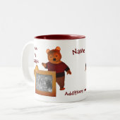 愛My Dziadziuかわいいベアポリッシュ祖父 ツートーンマグカップ (正面左)