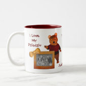 愛My Dziadziuかわいいベアポリッシュ祖父 ツートーンマグカップ (左)