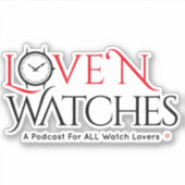 愛'N時計ViNyl 4" x 4"ビニールステッカー シール (正面)