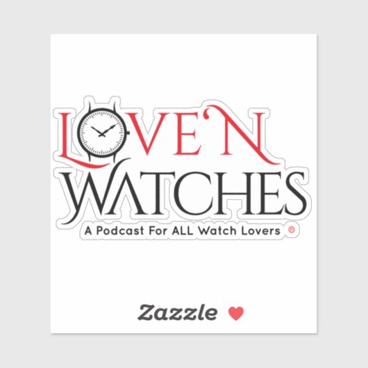 愛'N時計ViNyl 4" x 4"ビニールステッカー シール (シート)