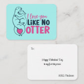 愛No Otter Punバレンタインデーおもしろいの好き ノートカード (正面/裏面)