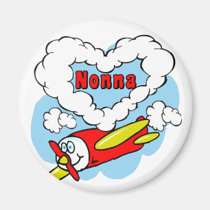 愛Nonnaは飛行機をからかいます マグネット