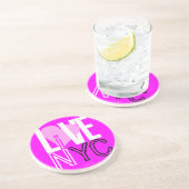 愛NYCはNYCのコースターのピンク3に住んでいます コースター (側面)