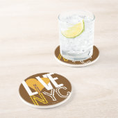 愛NYCはNYCのコースターブラウン6に住んでいます コースター (側面)