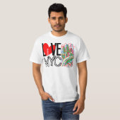 愛NYCはNYCのTシャツに住んでいます Tシャツ (正面フル)