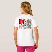 愛NYCはNYCのTシャツの背部2Aに住んでいます Tシャツ (裏面フル)