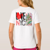 愛NYCはNYCのTシャツの背部2Aに住んでいます Tシャツ (裏面)