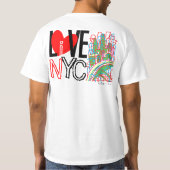 愛NYCはNYCのTシャツの背部2Aに住んでいます Tシャツ (裏面)