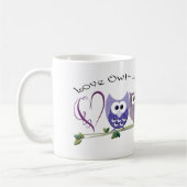 愛Owl~waysのかわいいフクロウの芸術のギフト コーヒーマグカップ (左)