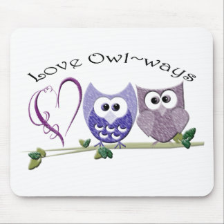 愛Owl~waysのかわいいフクロウの芸術のギフト マウスパッド