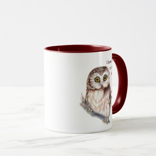 愛OWLSそんなに私のおもしろい引用文マグ マグカップ (正面右)