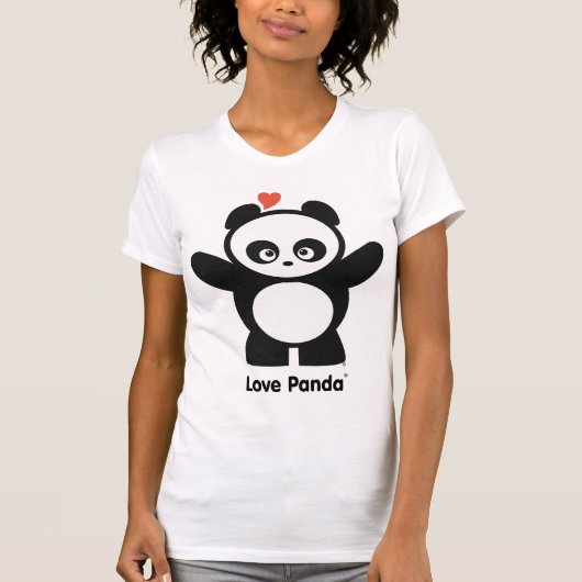 愛Panda®によって破壊される女性服装 Tシャツ (正面)