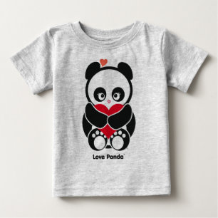 愛Panda®の幼児の長袖 ベビーTシャツ