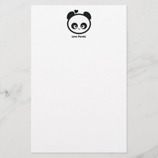 愛Panda®の文房具 便箋 (正面)
