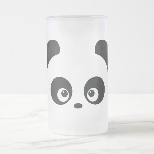 愛Panda®の曇らされたガラスのマグ フロストグラスビールジョッキ (中央)