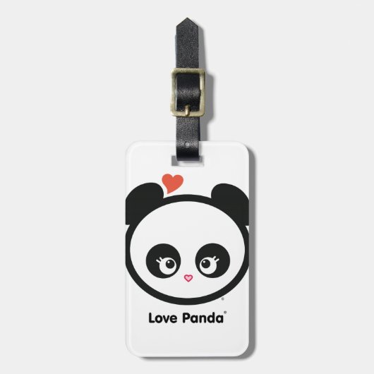 愛Panda®の荷物のラベル ラゲッジタグ (正面縦)