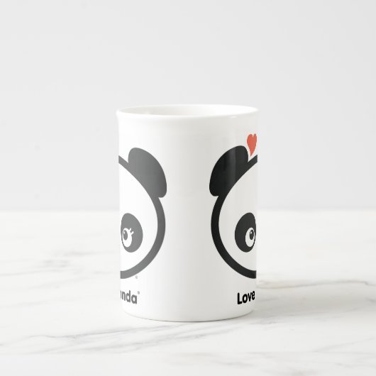 愛Panda®の骨灰磁器のマグ ボーンチャイナマグカップ (正面)