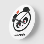 愛Panda® ラウンド壁時計 (傾斜)