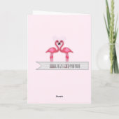 愛papershopのピンクのフラミンゴ カード (裏面)