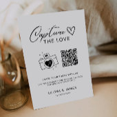 愛Qrコードのサインをキャプチャする，ミニマル主義者 招待状
