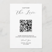 愛QRコードのミニマルな写真結婚をキャプチャ エンクロージャーカード (正面)