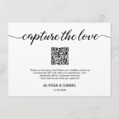 愛QRコードの写真結婚共有をキャプチャ エンクロージャーカード (裏面)