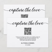 愛QRコードの写真結婚共有をキャプチャ エンクロージャーカード (正面/裏面)