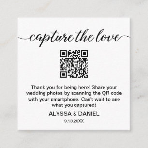愛QRコードの写真結婚共有をキャプチャ エンクロージャーカード