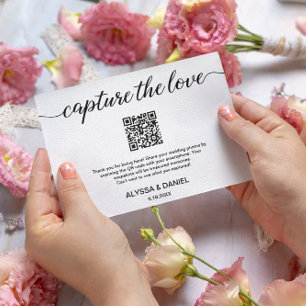 愛QRコードの写真結婚共有をキャプチャ エンクロージャーカード