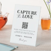 愛QRコードの写真結婚共有をキャプチャ 台座サイン (インサイチュ)