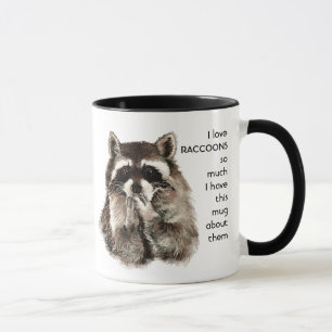 愛RACCOONS非常に多くの私のおもしろい引用文マグ マグカップ
