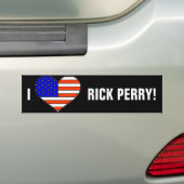 愛RICK PERRY バンパーステッカー (車上)