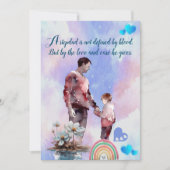 愛Stepdadブルースモークスカイクラウドレインボーカワイイ シーズンカード (正面)