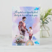 愛Stepdadブルースモークスカイクラウドレインボーカワイイ シーズンカード (スタンド正面)