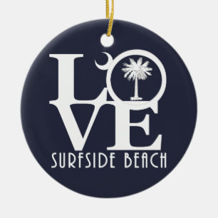 愛Surfsideのビーチ セラミックオーナメント