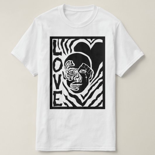 愛Tシャツに抗議する Tシャツ (デザイン正面)