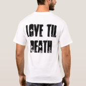 愛til deathフリース tシャツ (裏面)