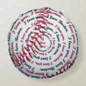 愛u愛ボストン02ラウンド野球枕 ラウンドクッション (裏面)