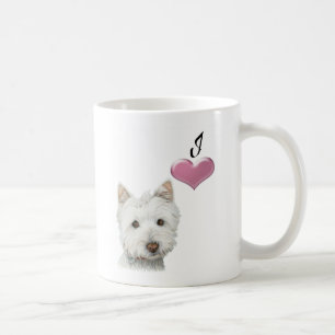 愛Westie犬の芸術のマグ コーヒーマグカップ