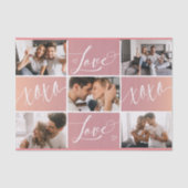 愛XOXOバレンタインの写真コラージュ 薄葉紙 (正面)